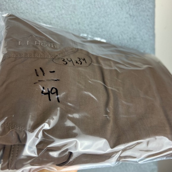 LL Bean Cresta Hiking Pants Mens 34x34 Brown Nylon Spandex Cargo - Picture 9 of 9